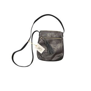 Hobo Sarah Black Leather Crossbody Bag Tassel Zip Pocket Genuine NWT $168